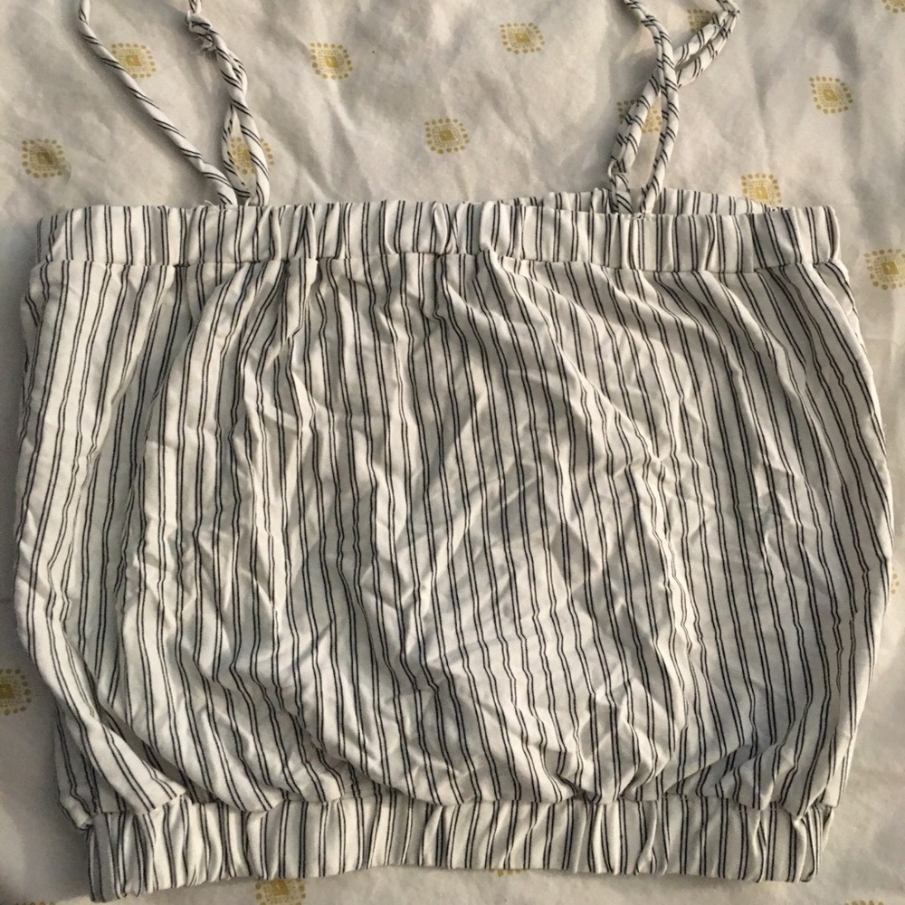 Pin strip crop spaghetti strap top